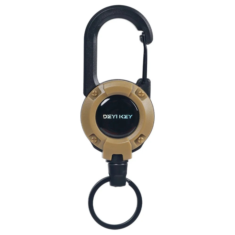 Plastic Keychain Elastic Pull Rope Easy-Release Buckle Anti-Loss