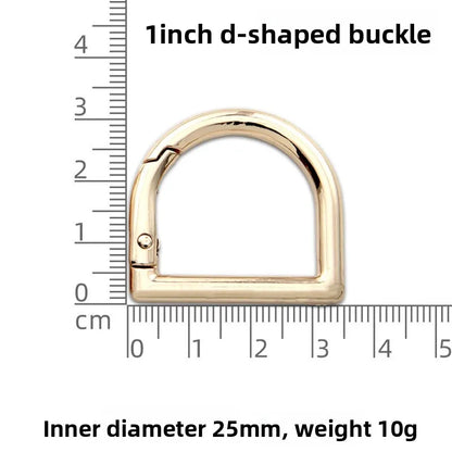 Zinc Alloy D-shaped Spring Ring Buckle Hardware Luggage Fan Accessories