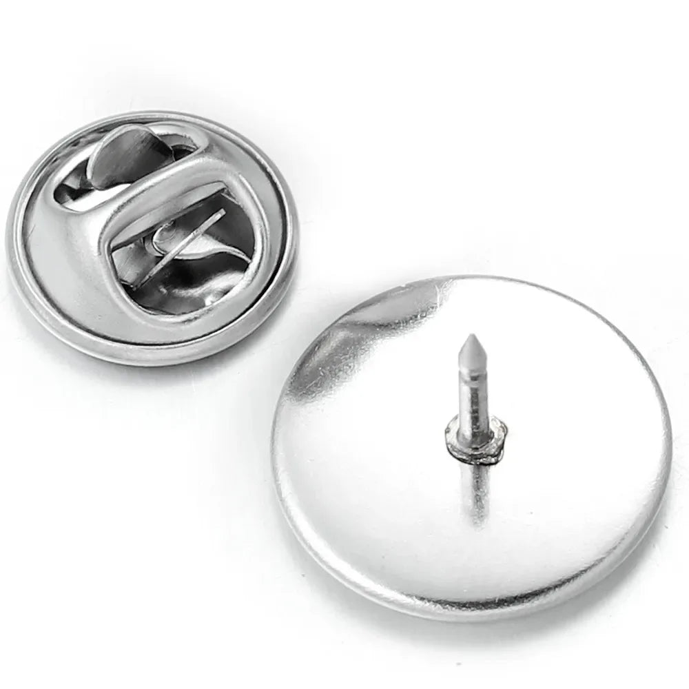 Stainless Steel Electroplated Noble Person Theme Brooch Base With Snap