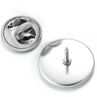 Stainless Steel Electroplated Noble Person Theme Brooch Base With Snap