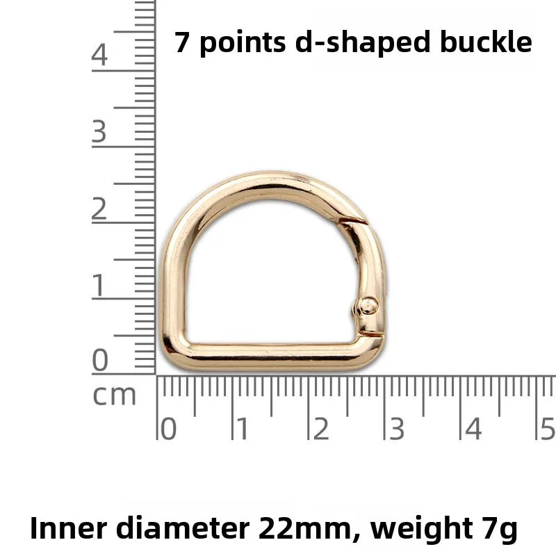 Zinc Alloy D-shaped Spring Ring Buckle Hardware Luggage Fan Accessories