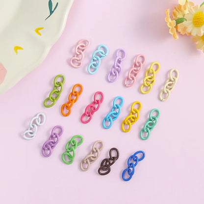 Candy-colored HT Zinc Alloy Baked-paint Four-link Extension Chain