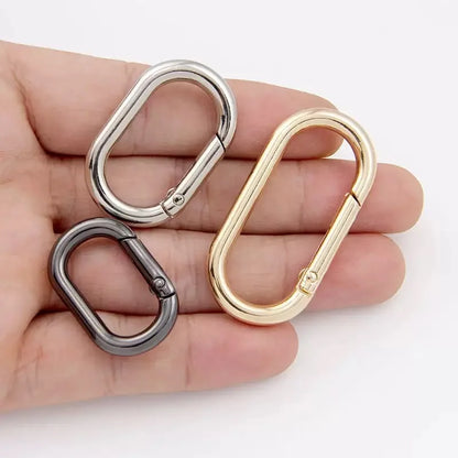 Zinc Alloy Dan Type Buckle Spring Ring Oval-Shaped Keychain O-Ring Hook