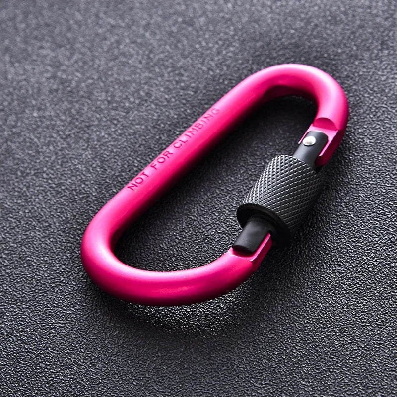 HT High-quality Lockable Extra-thick 8 Cm D-ring Carabiner With Nut