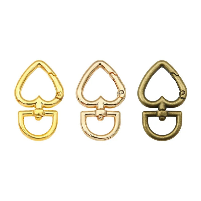 Heart-Shaped Carabiner Keychain Metal Keyring With For Love Clip For