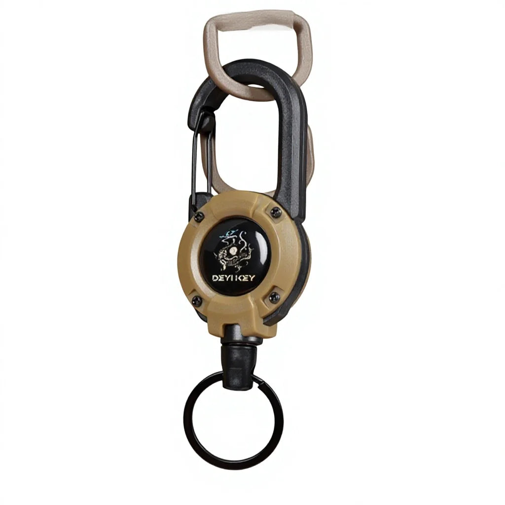 Plastic Backpack Keychain Belt Back Clip Automatic Telescopic Buckle