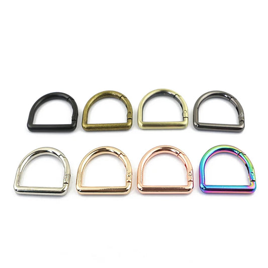 Adjustable Strap Ring Custom 20mm D-shaped Luxury Spring Buckle Durable