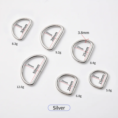 D-Shaped Metal Ring Buckle Adjustable Strap For Handbag &