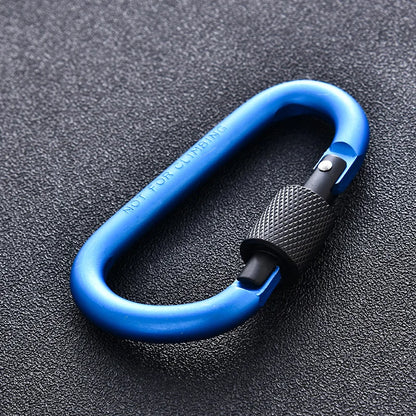 HT High-quality Lockable Extra-thick 8 Cm D-ring Carabiner With Nut