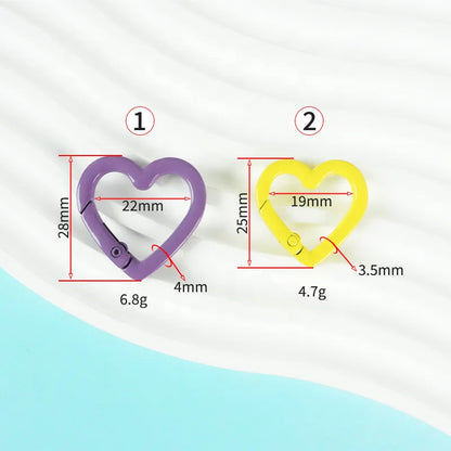 Heart-Shaped DIY Zinc Alloy Coin Holder Keychain Hong Tu Cute Tart