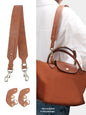 LX 02 PU Material Small Shoulder Strap Cognac Color No-Punch