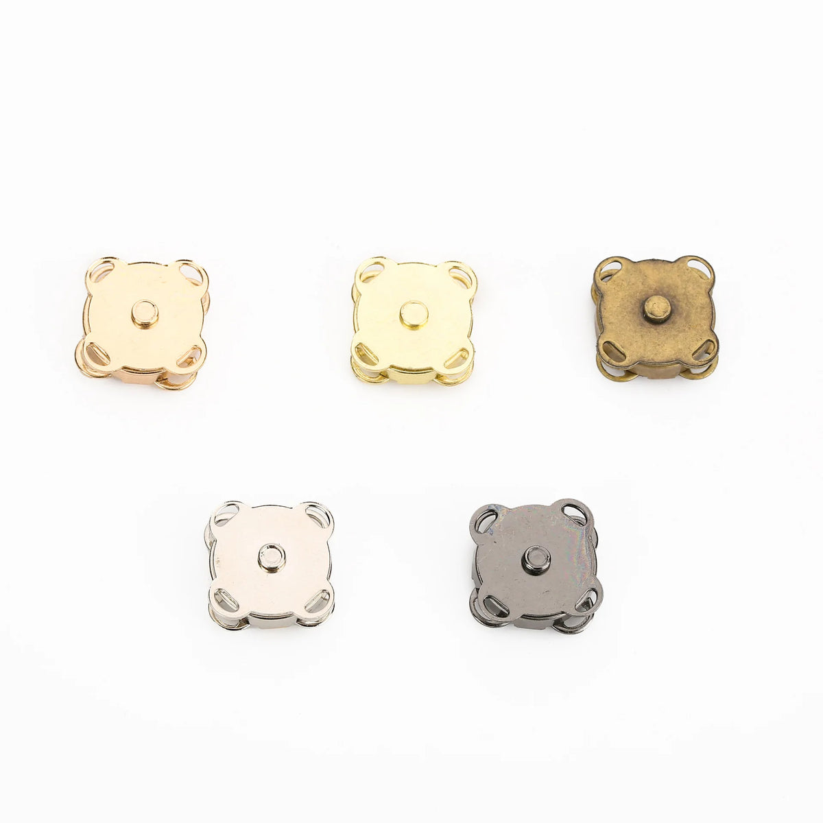 Leather Four-Hole Concealed Magnetic Buckle Strong Metal Snap Invisible