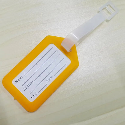 Travel PP Solid Pattern Luggage Tag Card Set Shipping Identity Tag