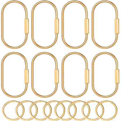 Yolev Silver Locking Carabiner Keychain With Screw Lock Universal