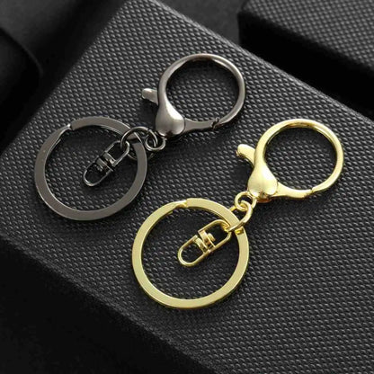30mm Lobster Claw Clasp Coin Holder Keychain Round Zinc Alloy Flat