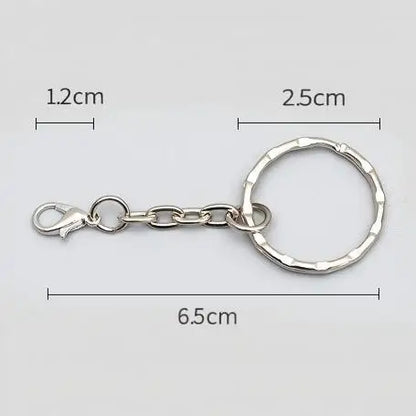 2.5cm Embossed Metal Keychain DIY Accessories Cute Heart Carabiner Key