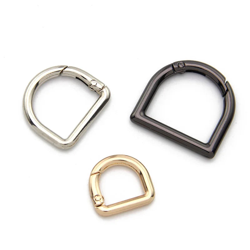 Adjustable Strap Ring Custom 20mm D-shaped Luxury Spring Buckle Durable