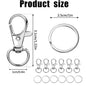 Durable Zinc Alloy Eco-friendly UV Carabiner Keychain 360 Rotating Hook