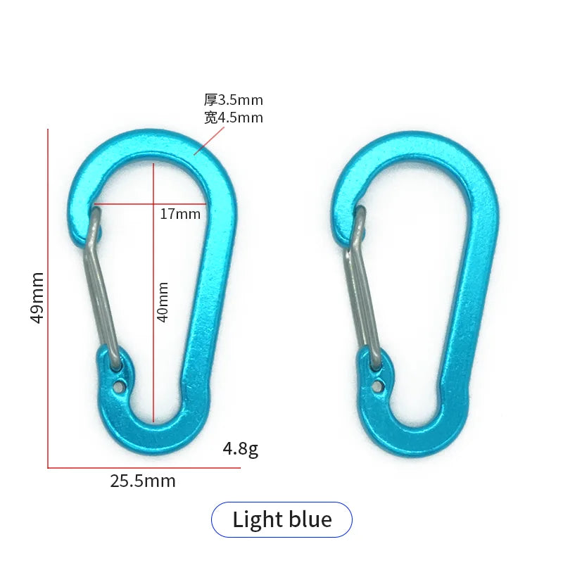 Multi-Use Luxury Aluminum Alloy Carabiner Clips Keychain Hooks Home RV