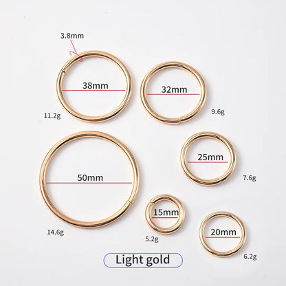 Metal O-Ring Keychains Electroplated DIY Luggage Accessories