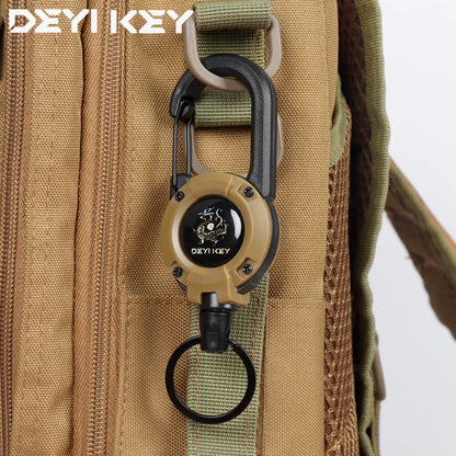 Plastic Backpack Keychain Belt Back Clip Automatic Telescopic Buckle