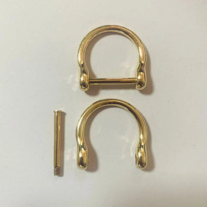Metal Horseshoe Buckle Detachable Screw D-Ring U-Shaped Repairable DIY
