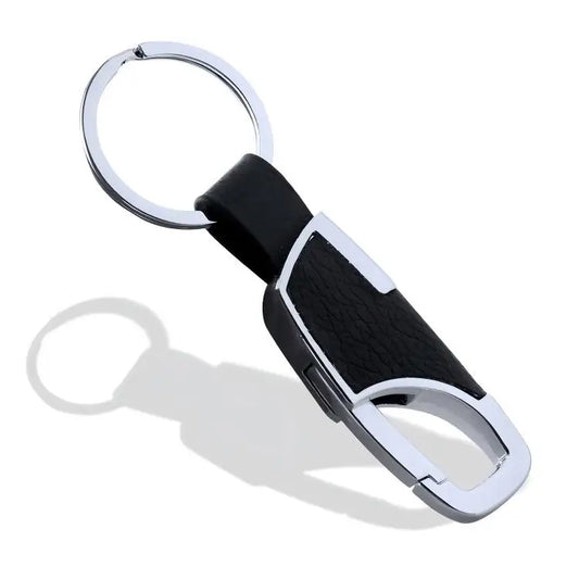 Durable Stylish Classic Eco-Friendly Metal Keychain Suede Leather