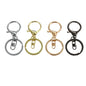 30mm Lobster Claw Clasp Coin Holder Keychain Round Zinc Alloy Flat