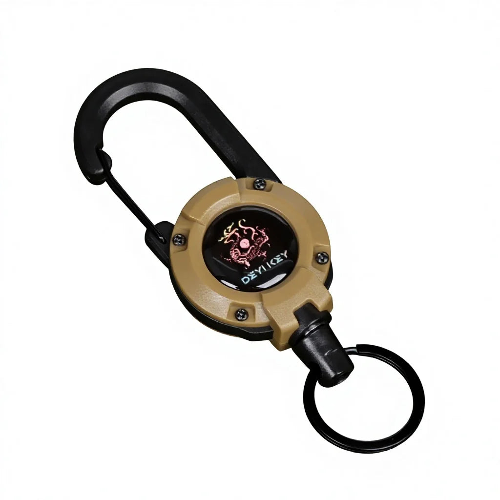 Plastic Backpack Keychain Belt Back Clip Automatic Telescopic Buckle