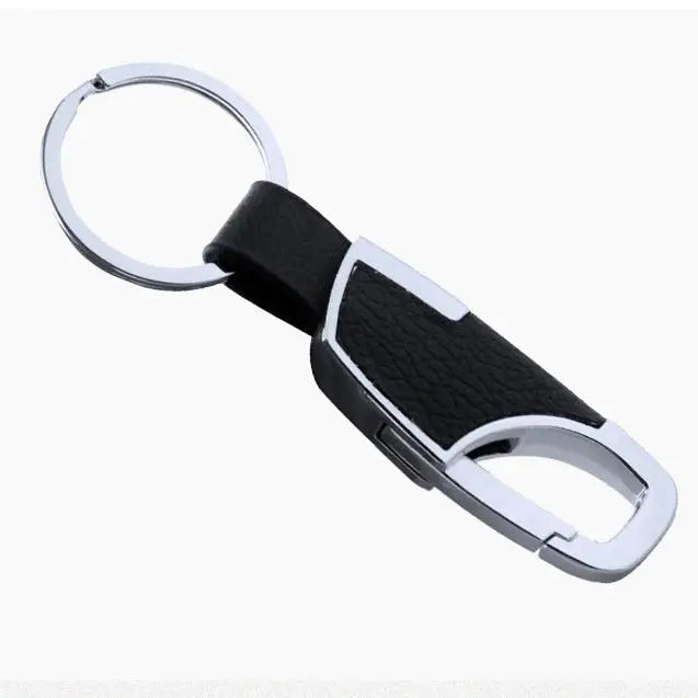 Durable Stylish Classic Eco-Friendly Metal Keychain Suede Leather