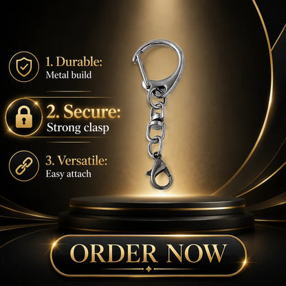DIY Craft Zinc Alloy Carabiner Keychain Hardware D-Shape Hook And Jump
