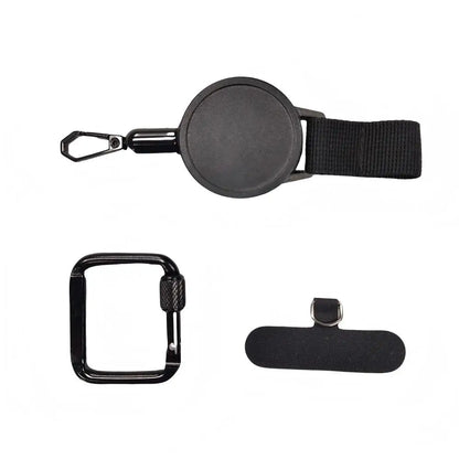 Logo Retractable Badge Reel Holder Metal Steel Cable Clasp Hiking