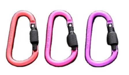 HT High-quality Lockable Extra-thick 8 Cm D-ring Carabiner With Nut