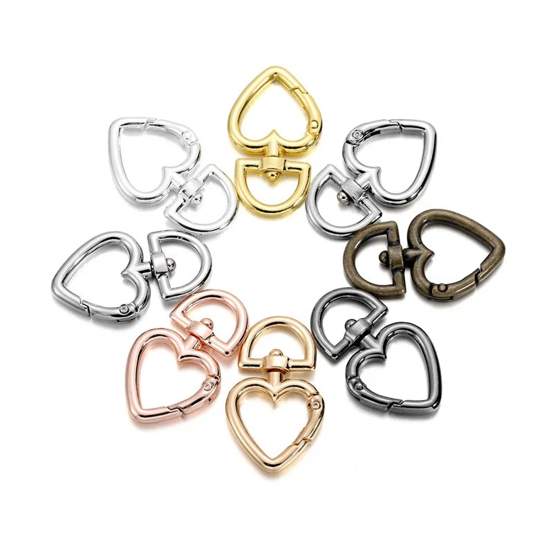 Heart-Shaped Carabiner Keychain Metal Keyring With For Love Clip For