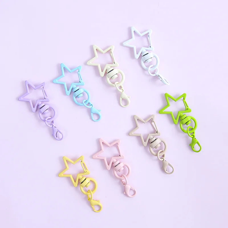 Cute Macaron Color Zinc Alloy Lobster Keychain Five-Pointed Star