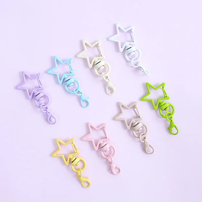 Cute Macaron Color Zinc Alloy Lobster Keychain Five-Pointed Star