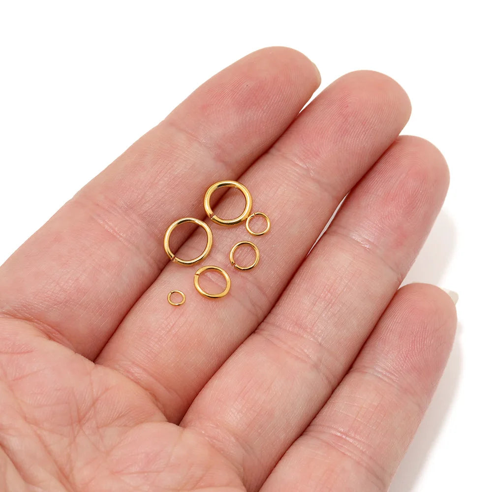 HONG TU F1315 18K Gold Vacuum Color Stainless Steel DIY Jewelry