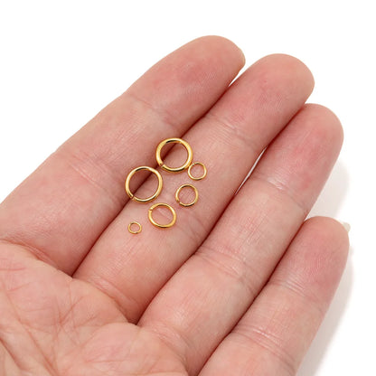 HONG TU F1315 18K Gold Vacuum Color Stainless Steel DIY Jewelry
