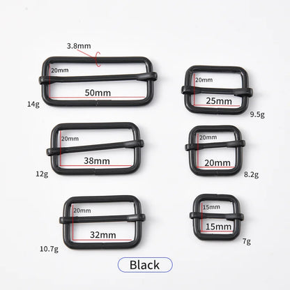 Adjustable 50mm Metal Rectangle Slide Tri-Glides Buckles For Dog Collar