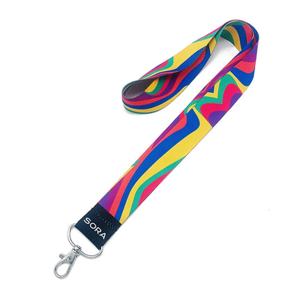 Printed Polyester Lanyard Keychain PVC Silicone Nylon-Promotional Neck