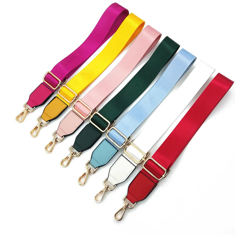 Solid Color 38mm Wide Adjustable Crossbody Bag Straps Plain Purse