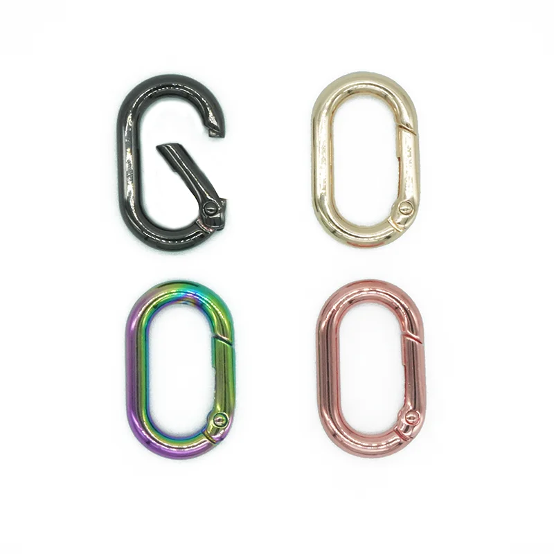 25mm Alloy Customized Color Key Ring Spring Carabiner Buckles
