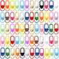 Bulk 60pcs Colorful Art Deco Metal Carabiner Keychain Clasps With