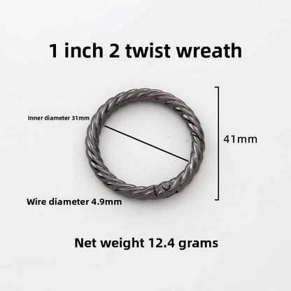 Twist Spring Ring Luggage Accessories Open Hemp Wreath Personalized DIY