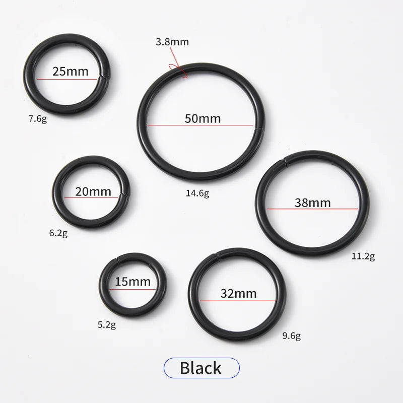 Metal O-Ring Keychains Electroplated DIY Luggage Accessories
