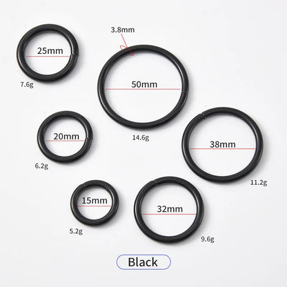 Metal O-Ring Keychains Electroplated DIY Luggage Accessories