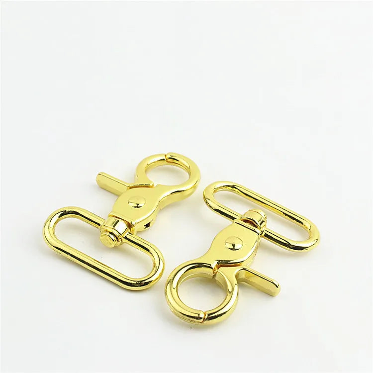 HT Zinc Alloy Durable Pendant Handbag Strap Hook Light Gold Keychain