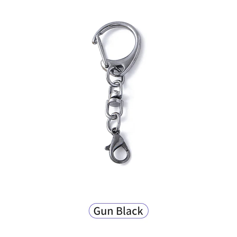 DIY Craft Zinc Alloy Carabiner Keychain Hardware D-Shape Hook And Jump