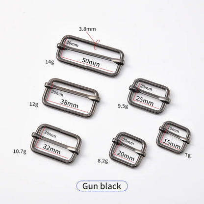 Adjustable Rectangle Metal Slide Tri-Glides 20mm-38mm Plated Alloy