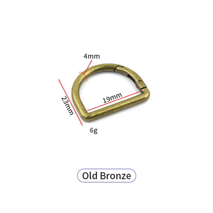 Adjustable Strap Ring Custom 20mm D-shaped Luxury Spring Buckle Durable